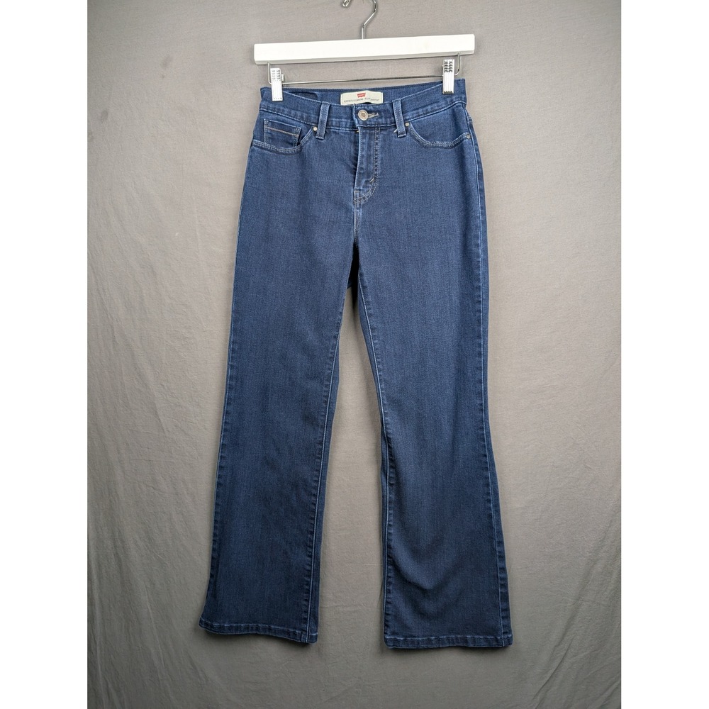 Levi's Perfectly Slimming 512 Bootcut Jeans Blue Denim High Rise Stretch